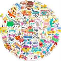 20 HAPPY BIRTHDAY RANDOM ASSORTED 1.5″ STICKERS LABELS PARTY FAVOR GIFT