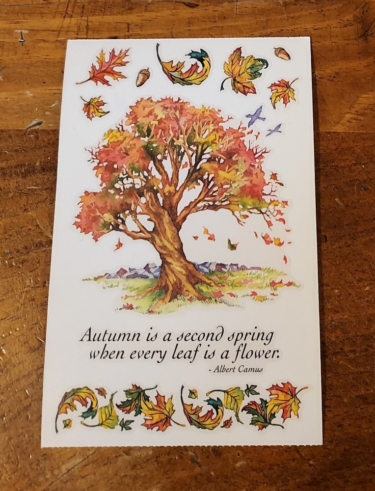 PSX Designs Sticker Sheet ~ Leaves of Autumn/Fall….HTF (2002)