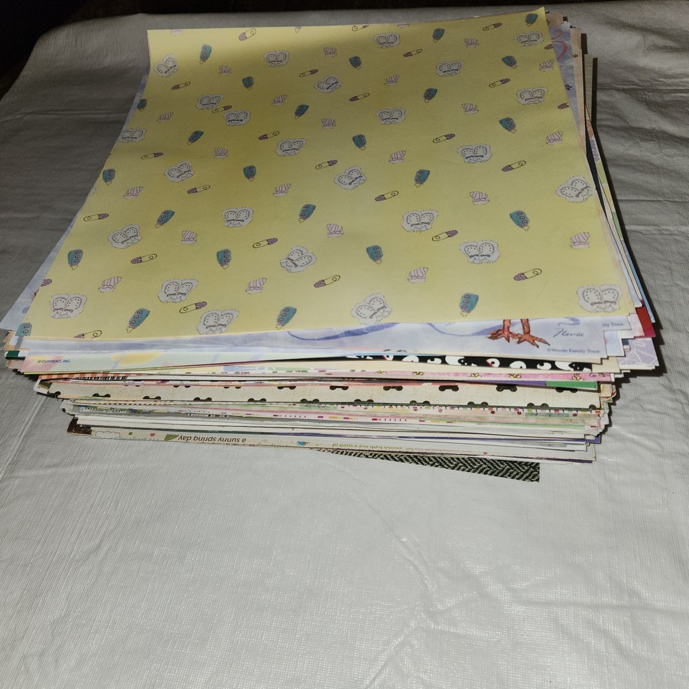 Huge lot of 4 Full Boxes of Scrapbooking Items Paper Cards Kits Borders Misc.
