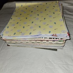 Huge lot of 4 Full Boxes of Scrapbooking Items Paper Cards Kits Borders Misc.