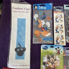 Disney Scrapbook Mickey Minnie Donald Goofy Sticker Lot Paper Cut Outs Parks
