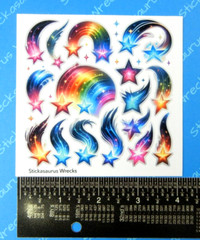 Shooting Stars Sticker Sheet Glossy