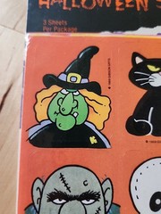 Vintage 80’s Gibson Halloween Creatures Sticker Sheet Rare