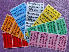 50 THANK YOU STICKERS 2.25″ LABELS SEALS SHOP Customers SCRATCH RESISTANT