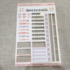 Hubman Chubgirl Love Gnomes Hobonichi Cousin Planner Sticker Set HOBO-202