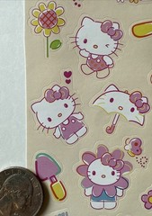 KINDNESS COUNTS HELLO KITTY Stickers(22pcs)Sanrio•Gardening •Sunshine•Flowers.