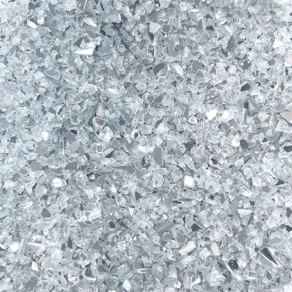 Jeejunye 2lb/910g Crushed Mirror Glass for 0.2″L x 0.1″W, 2lb
