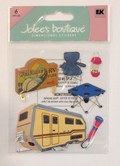 RARE Jolee’s RV Camping Camper Chair Lantern Scrapbooking Stickers