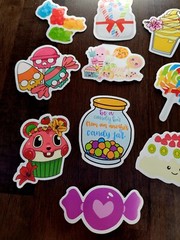STICKERS x 10 Sweets Ice Cream Candy Cupcake Gummies Lollipop Pavlova 23V5
