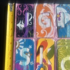 Michaels Metal Tag Luxe Monogram Lot of 10 Letters Embelishment Scrapbooking NEW