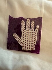 Vintage 1980’s Textured Michael Jackson One Hand Glove Scrapbooking Sticker