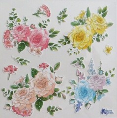 VIOLETTE STICKER – ENGLISH ROSES – 4″ x 4″ (10cm x 10cm)
