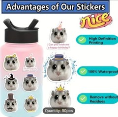 50 Cute Hamster Meme Stickers – Gerbil Guinea Pig