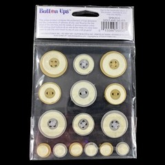 8 pks Sticko Button Photo Safe Adhesive GOLD & SILVER Buttons Scrapbook Stickers