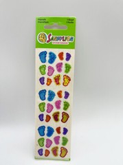 Sealed Vintage Sandylion Prismatic Foil Colorful Feet Footprints Foot Stickers