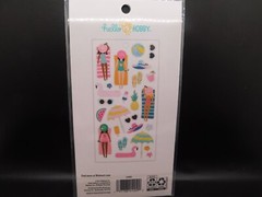 Hello Hobby themed stickers Beach 25 stickers