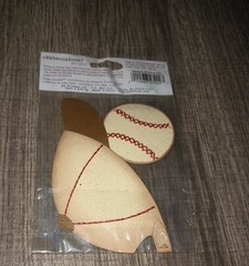 EK Success Rebecca Sower Fresh Stickers Baseball Season Hat And Ball Collage