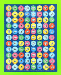 Eureka Monopoly Game Tokens Sticker Sheet Retired