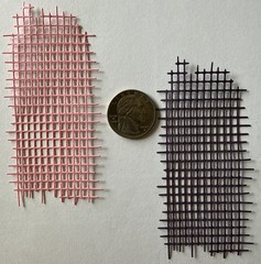 MESH RECTANGLE Die-Cut Embellishments(3pc)Pattern•Lines •Nets•Card Making•