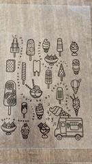Lot of 2 Hero Arts Background Clings Ice Cream And Presents 4 X 5 1/4
