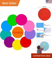 Durable 11.8-Inch Dry Erase Dots – 10 Colorful Adhesive Stickers for Classroom
