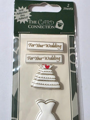 The Card Connection Self-Adhesive Embellishments – FOR YOUR WEDDING – 8 pcs