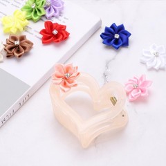 PATIKIL 1.2 Inch Small Ribbon Flowers, 100 Pcs Satin Ribbon Flowers Mini Fabr…