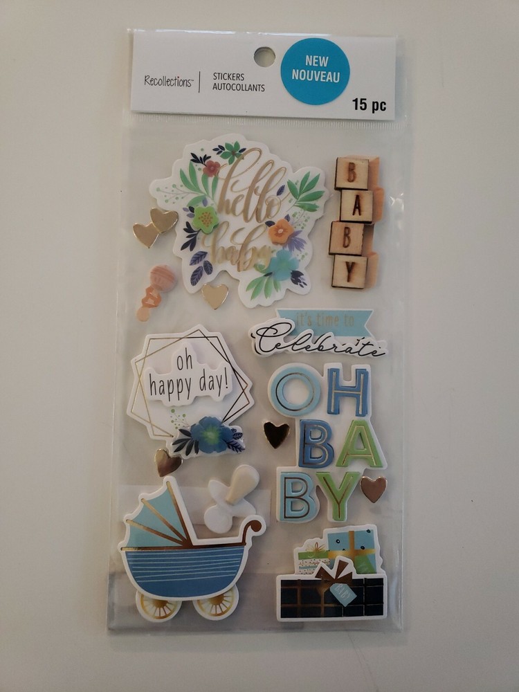 Recollections Hello Baby Scrapbooking stickers