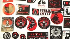 10 Pre Packaged RARE Emily the Strange stickers Red & Black