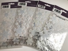 EK Success Snowflakes Stickers Lot Christmas Holiday Cards Scrapbook Winter