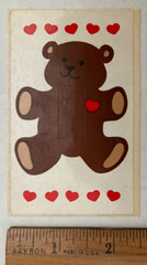 Vintage Sandylion Sticker – Teddy Bear & Hearts – Lightswitch Cover