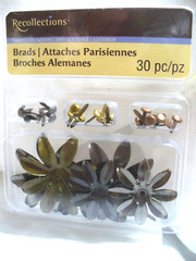 Recollections Brads – Metal Flower Embellishments 30pc (New) and 5 pk of unknown