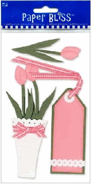 Pink Tulips, 3D scrapbook embellishment – Paper Bliss 26779-PE-101