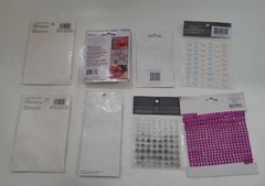 Gemstone Studs Bling Stickers 1/2 carat Diamond Mix Lot of 8 Packs Art Craft