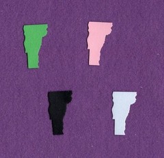 VERMONT qk USA state die cuts scrapbook cards
