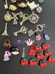 Scrapbooking Crafting Buttons Embellishments Lot Of 64 Pieces Sewing Music Girly