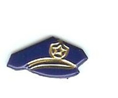 POLICE HAT SCRAPBOOKING DECORATIVE BRADS EYELET OUTLET 8 PCS