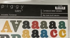 Piggy Tales Alphabet Stickers & Bicycles Rub Ons Card Making Scrapbooking