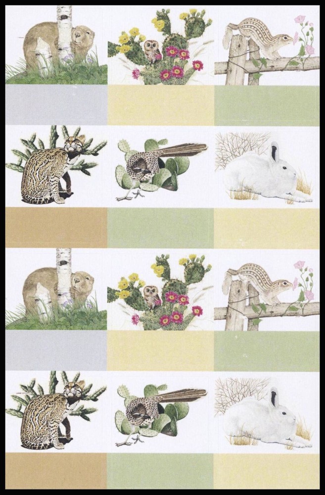 Stickers – Beaver Bird Rabbit Squirrel Wildcat – Any Occasion CL003