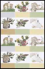 Stickers – Beaver Bird Rabbit Squirrel Wildcat – Any Occasion CL003