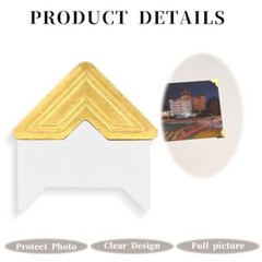 240 Pieces Photo Corners for Scrapbooking Photo Corner Stickers, Self Gold