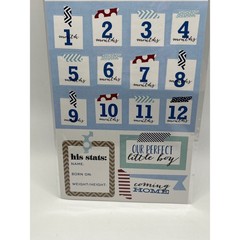 Me & My Big Ideas mambiSTICKS Sweet Baby Boy Milestone Stickers STL-14 New
