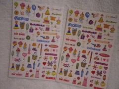 Lot of 26 Sheets Miscellaneous scrapbook Stickers embellishments scissors READ