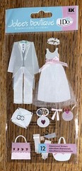 RARE Jolees Flower Girl Pillow Ring Bearer Boy Wedding Gloves Tux Dress Stickers
