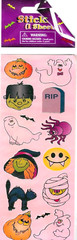 HALLOWEEN Ghost Mummy Witch Monster Spider Pumpkin Oriental Trading Co stickers