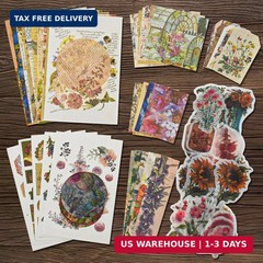 Vintage Scrapbooking Supplies Kit Vintage Stickers for Scrapbooking Journaling A