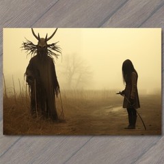 STICKER Evil Devil Vulnerable Girl Weird Vibe Field Strange Unusual Creepy