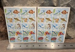 Vintage 1980s Sea Life Sticker Sheets (Lot of 2) Fish/Eel/Shark/Seahorse