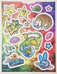 Cosmic Cats / Sticker sheet