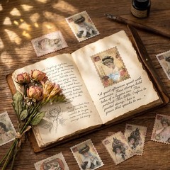Beautiful 60pc Vintage Washi Stickers – Perfect for Crafts & Journaling Supplies